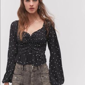 Urban Outfitters black puff sleeve top